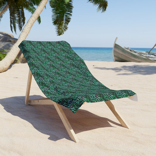 Mint Black  Beach Towel