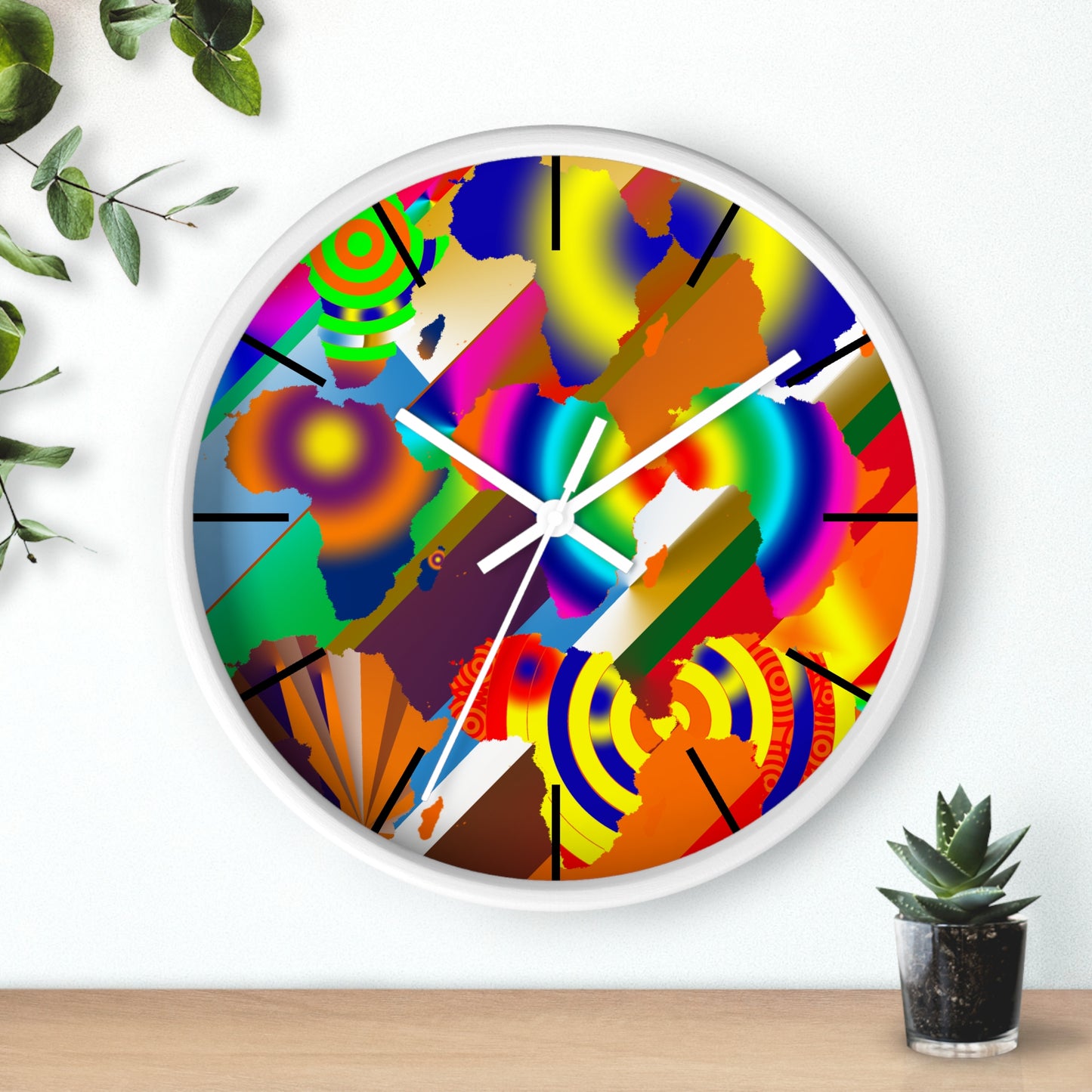 9 Africa's Collage Wall clock