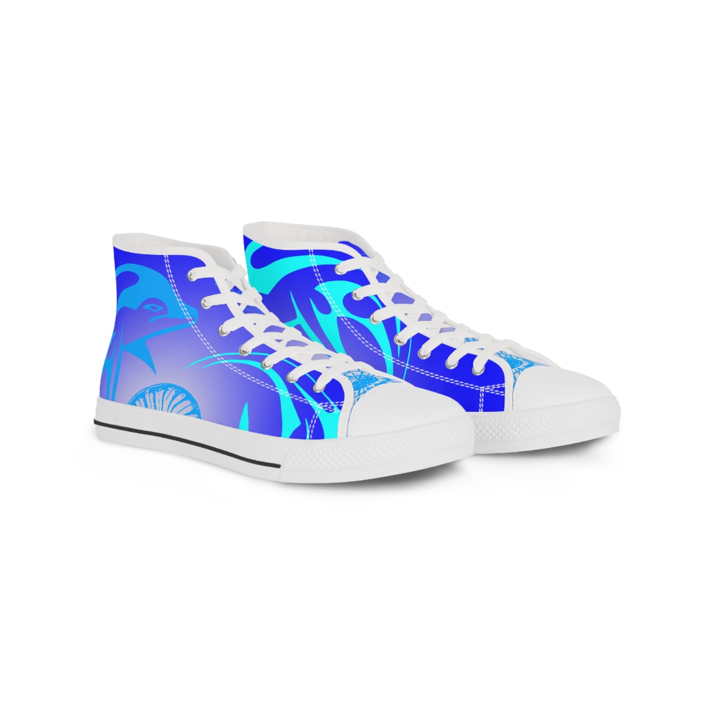 Blue Fish 2 Fish    Men's High Top Sneakers