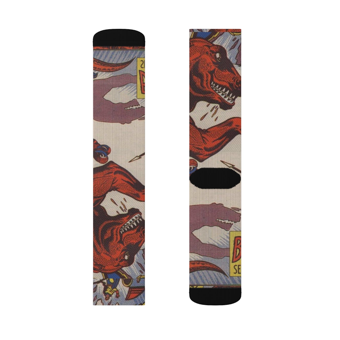 Red DINO Sublimation Socks