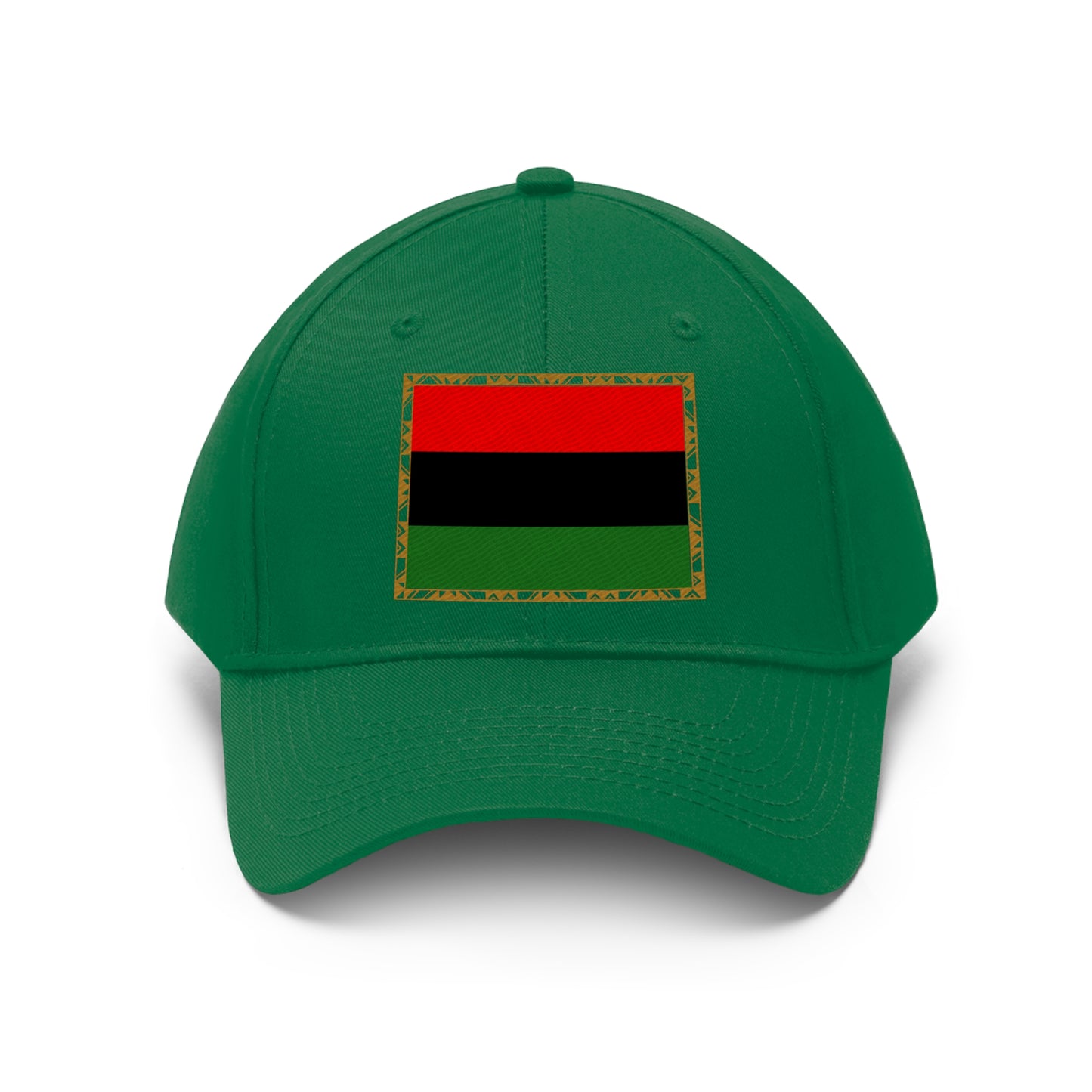 African Diaspora Flag in Gold (EMBROIDERED ) Unisex Twill Hat