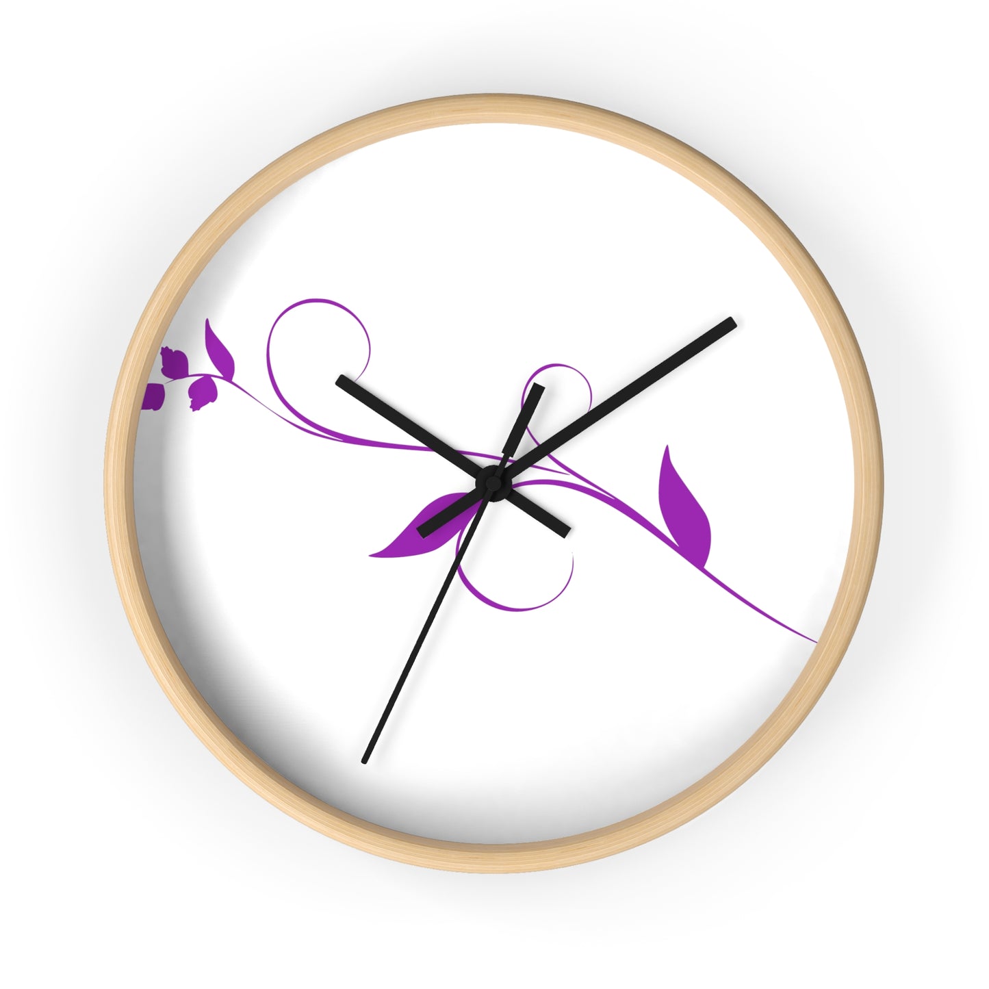 Violet  Leaf Wall clock