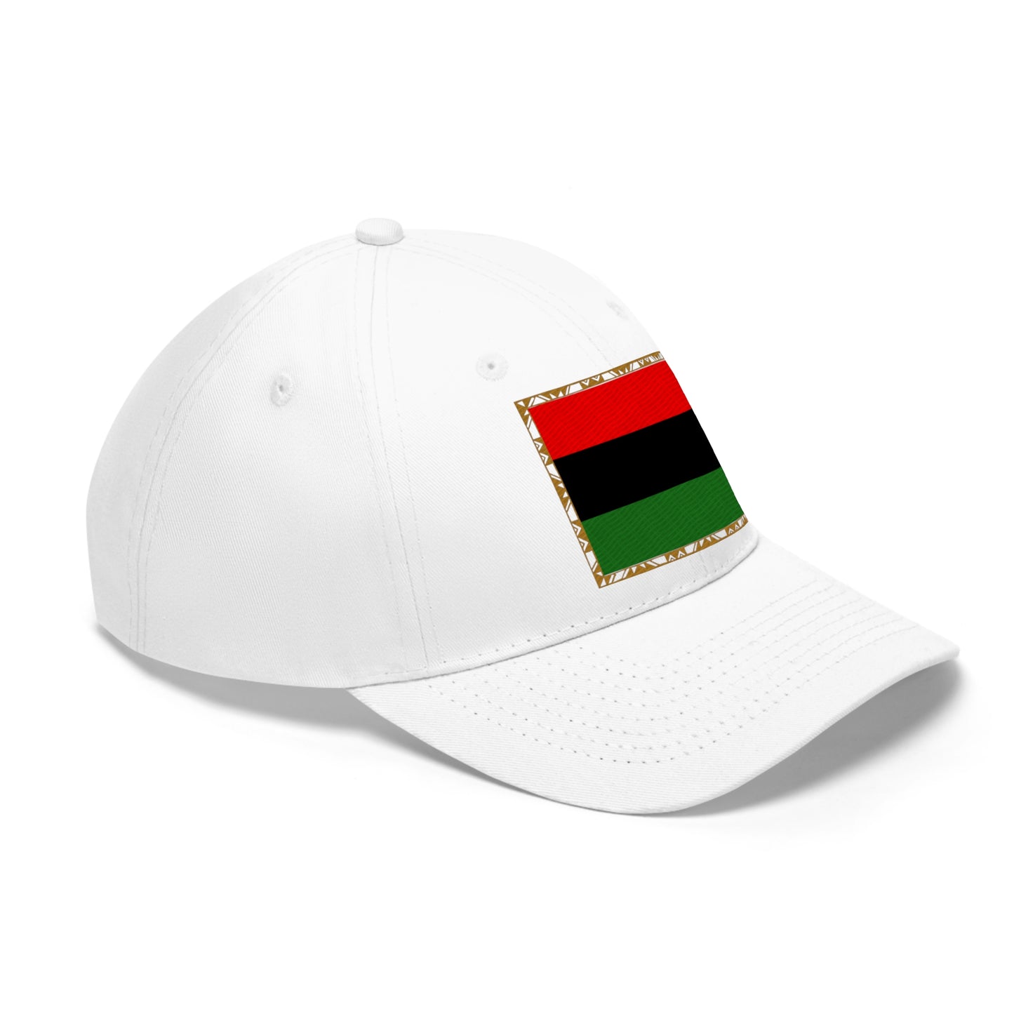 African Diaspora Flag in Gold (EMBROIDERED ) Unisex Twill Hat