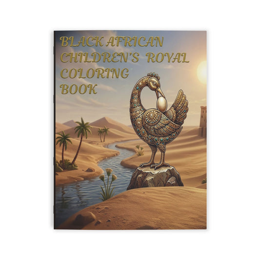 Black African Children's Royal Coloring Book