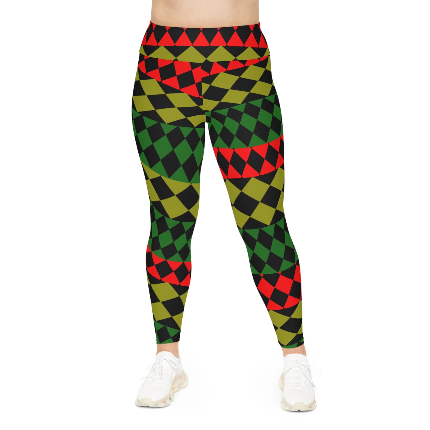 Pan African FLAG( Optical) Plus Size Leggings