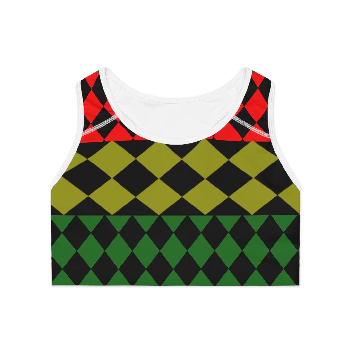 Pan African  FLAG ( Optical ) Sports Bra (AOP)