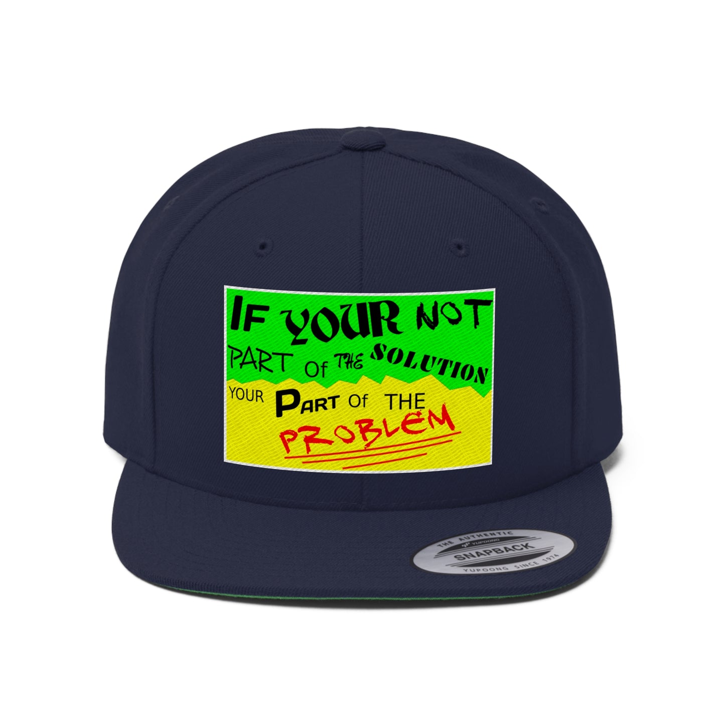 Solution  (EMBROIDERED)  Unisex Flat Bill Hat