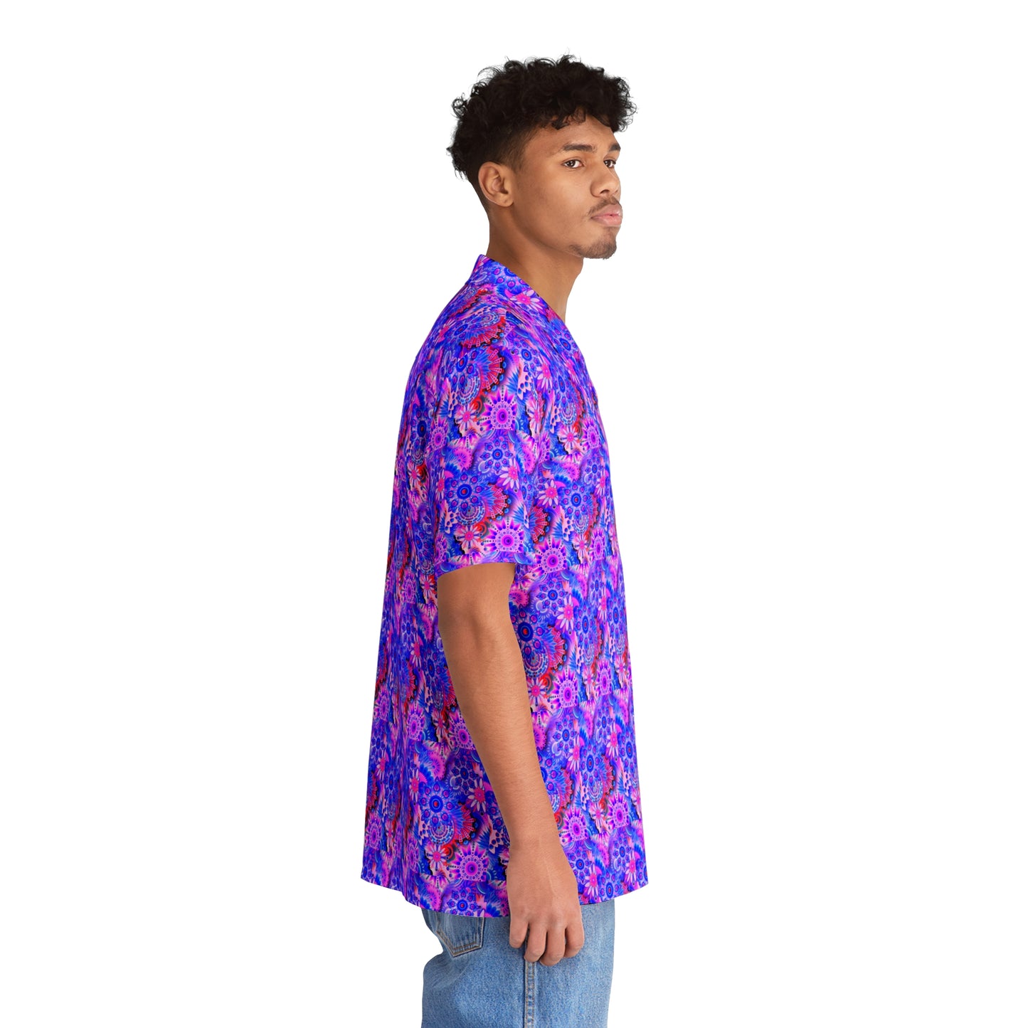 Mandalas-Pink 2   Men's Hawaiian Shirt