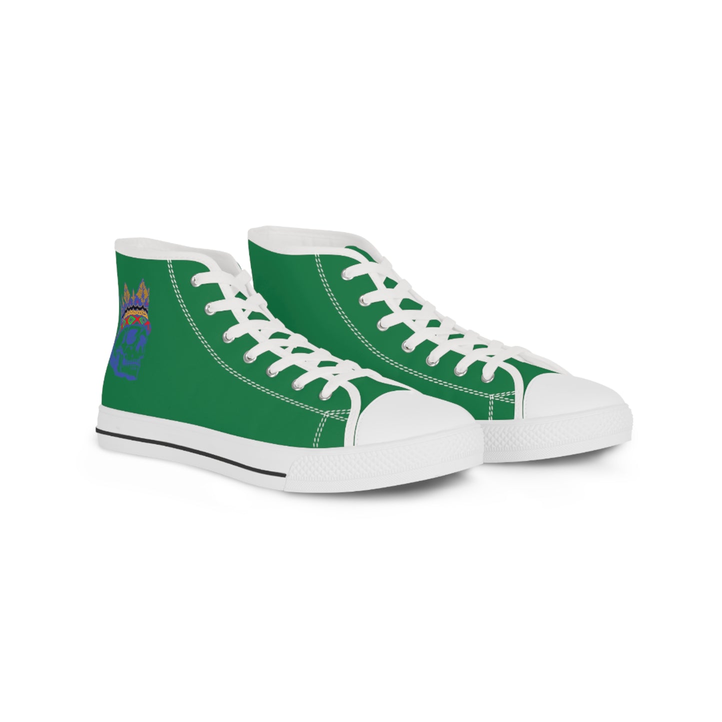 KING  SKULL On Green Men's High Top Sneakers