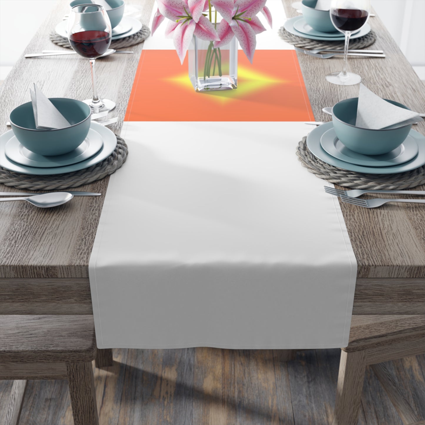 The Bishop [White]  Table Runner (Cotton, Poly)