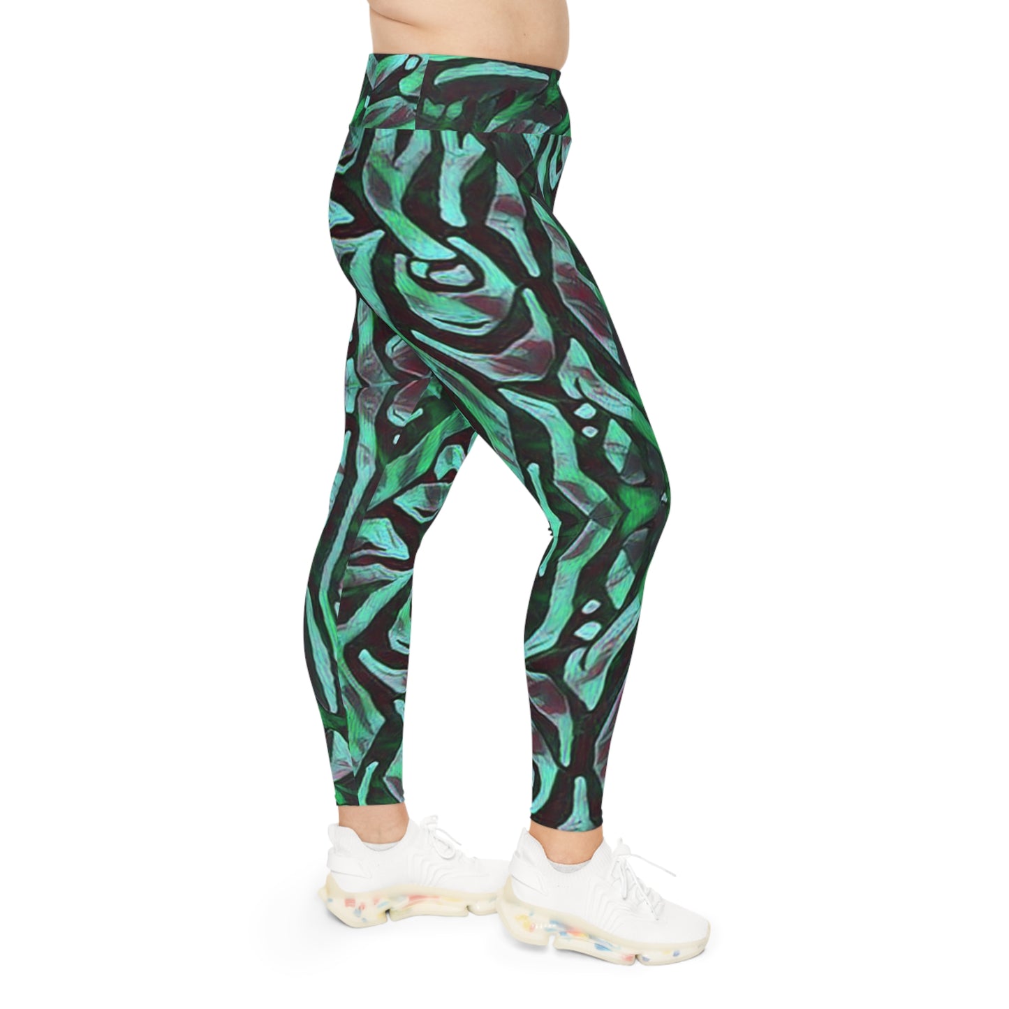 Mint Black Plus Size Leggings