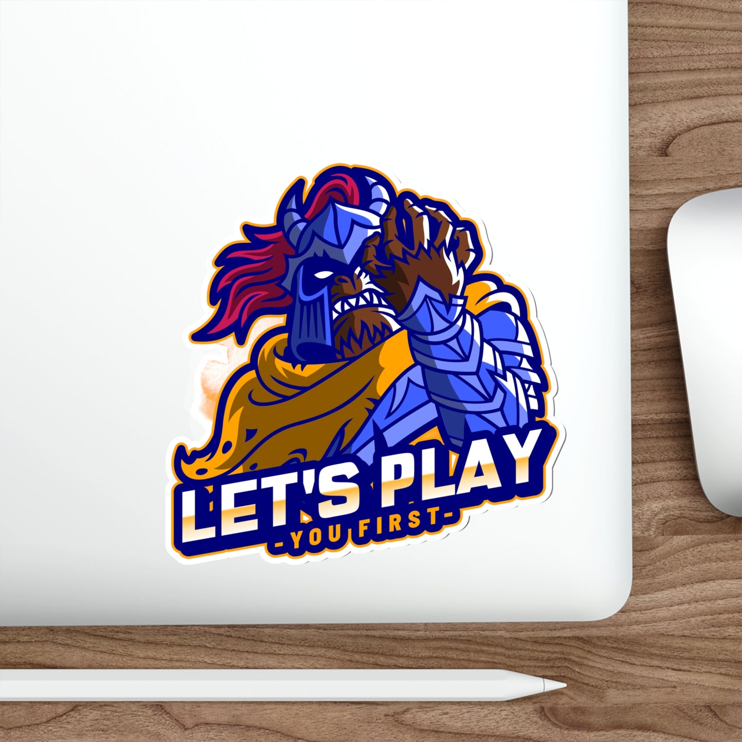 LET'S PLAY-Blue Die-Cut Stickers