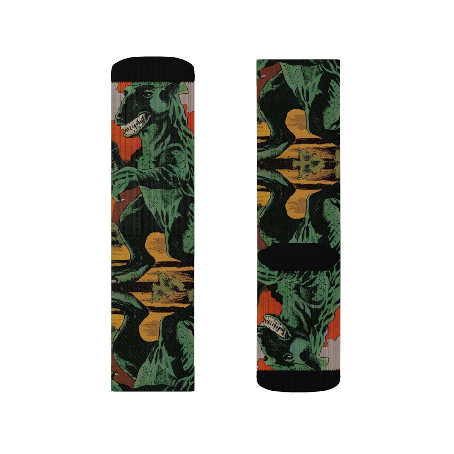 Green Dino       Sublimation Socks