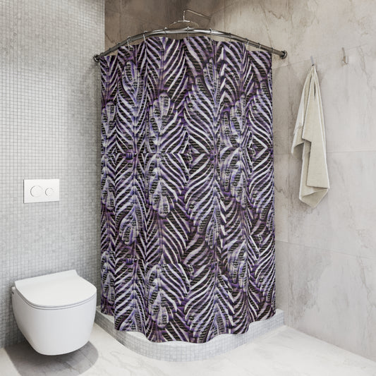 Purple Vine Polyester Shower Curtain