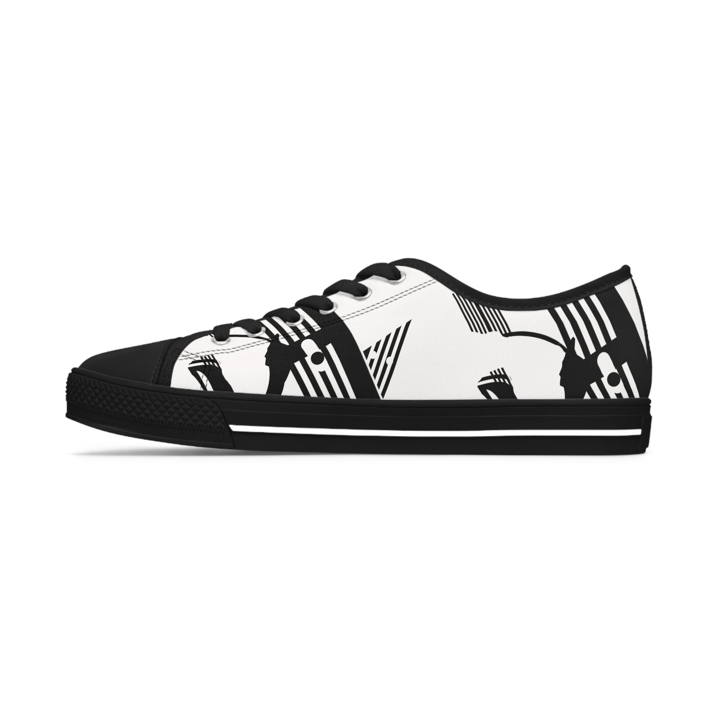 B & W D String        Women's Low Top Sneakers