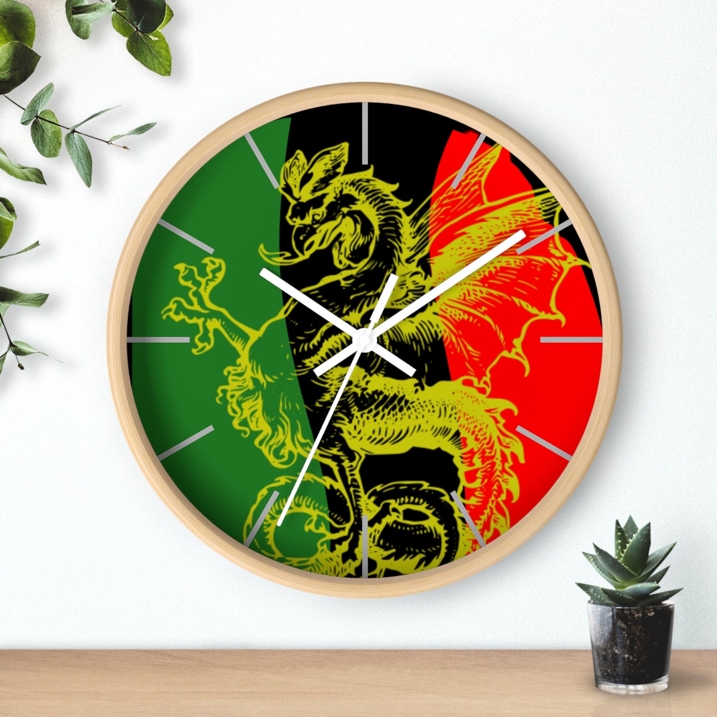 Pan African Flag Griffith Wall clock