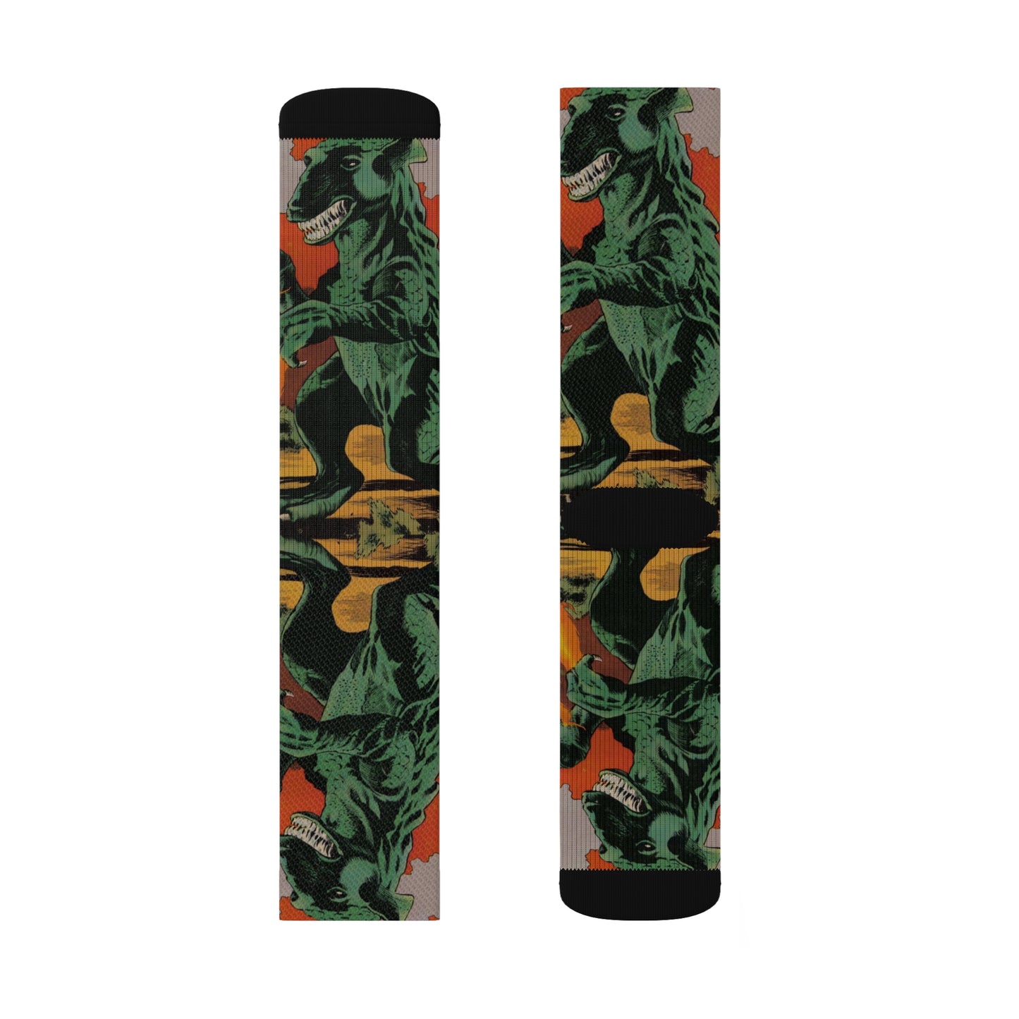 Green Dino       Sublimation Socks