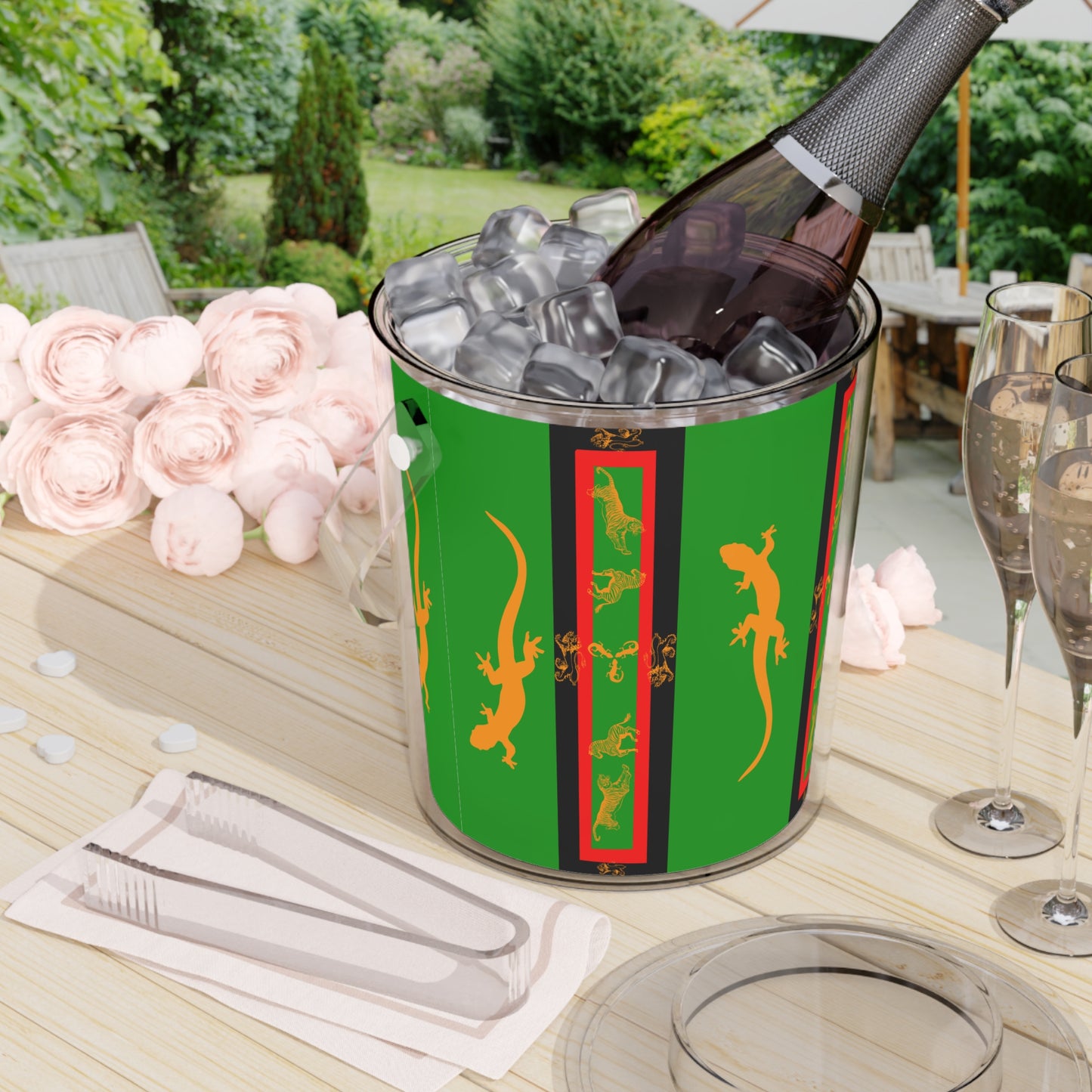 Continental Play Ice Bucket with Tongs