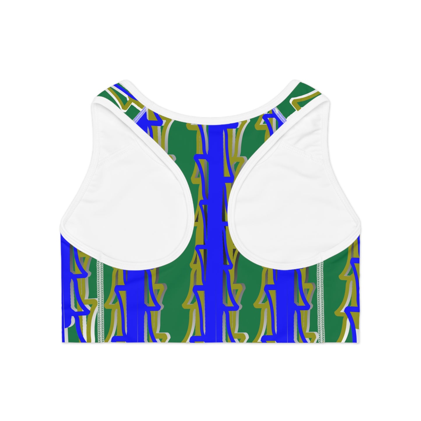 Tea For  2 ( Green ) Sports Bra (AOP)