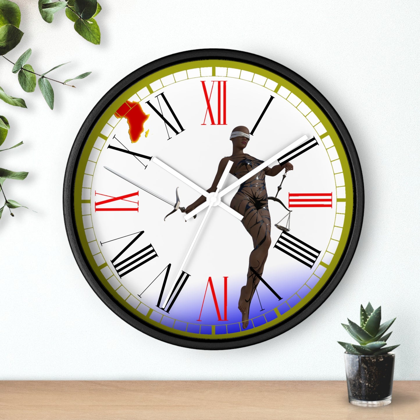 Lady Justice Wall clock