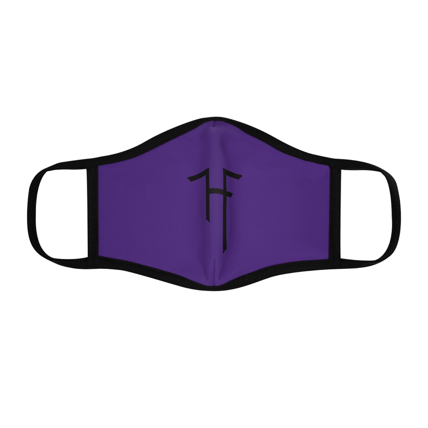 T F H on Purple  Fitted Polyester Face Mask