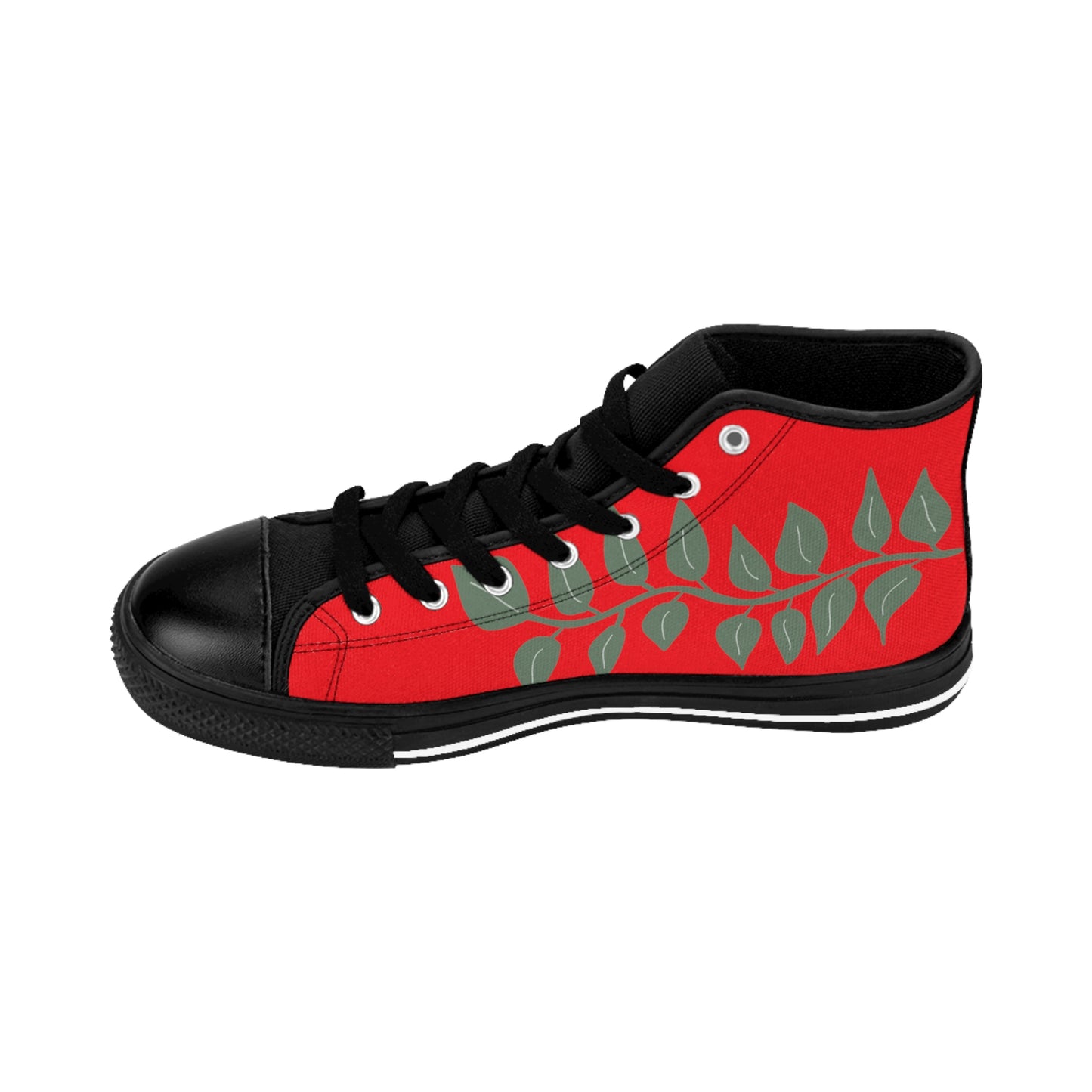 QUEEN  SKULL On Red Women's Classic Sneakers