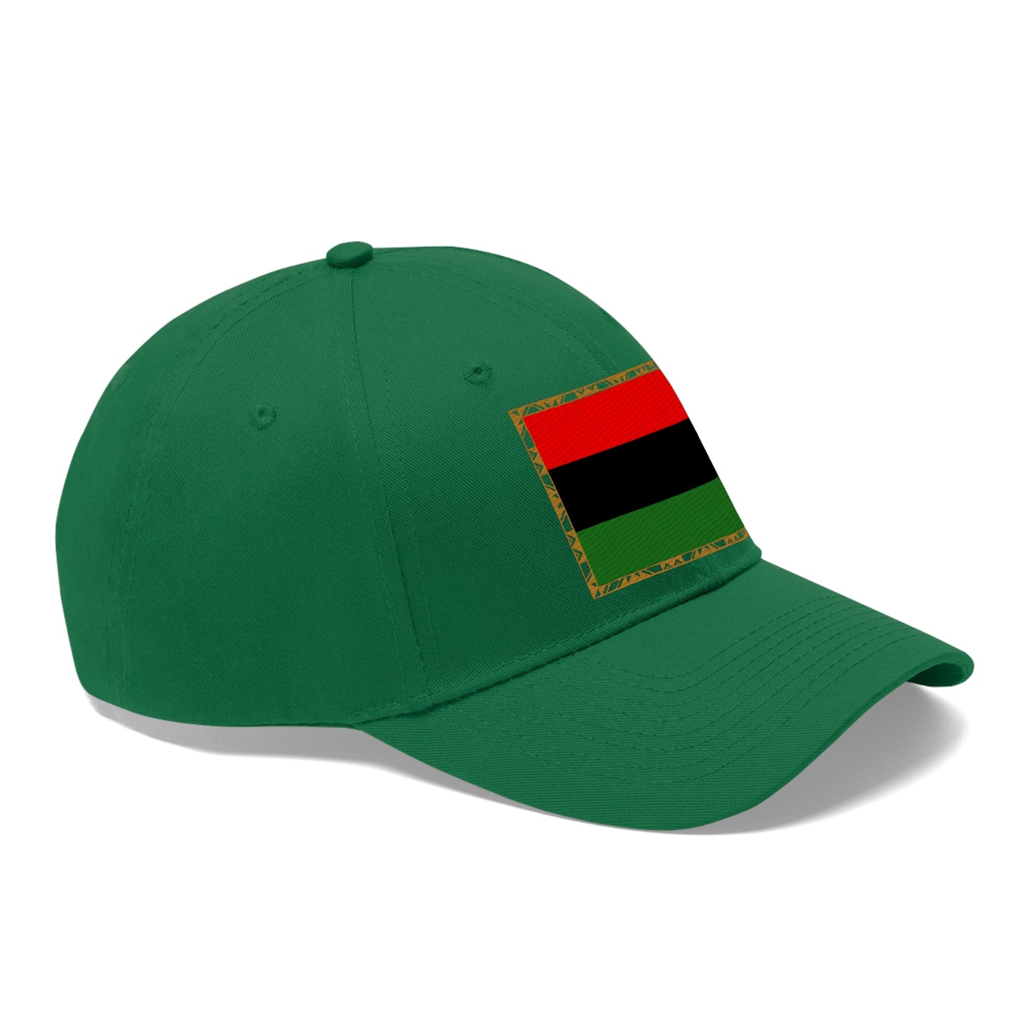 African Diaspora Flag in Gold (EMBROIDERED ) Unisex Twill Hat