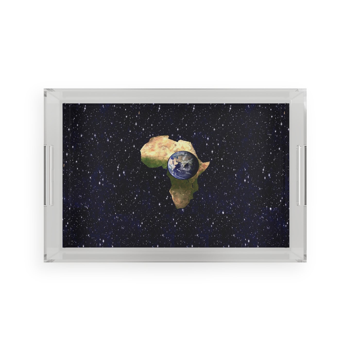 Earth In  Africa Acrylic Serving Tray