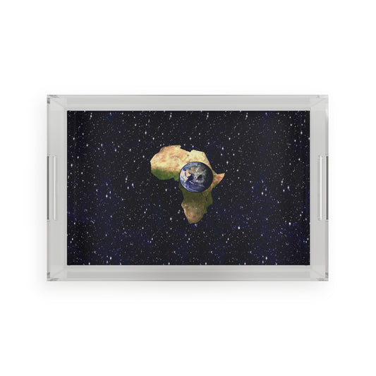 Earth In  Africa Acrylic Serving Tray