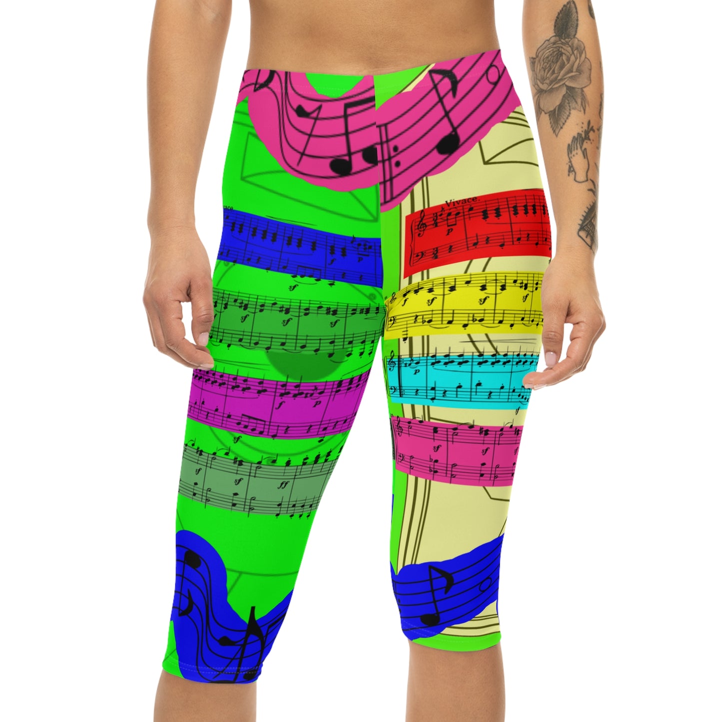 Music Women’s Capri Leggings (AOP)