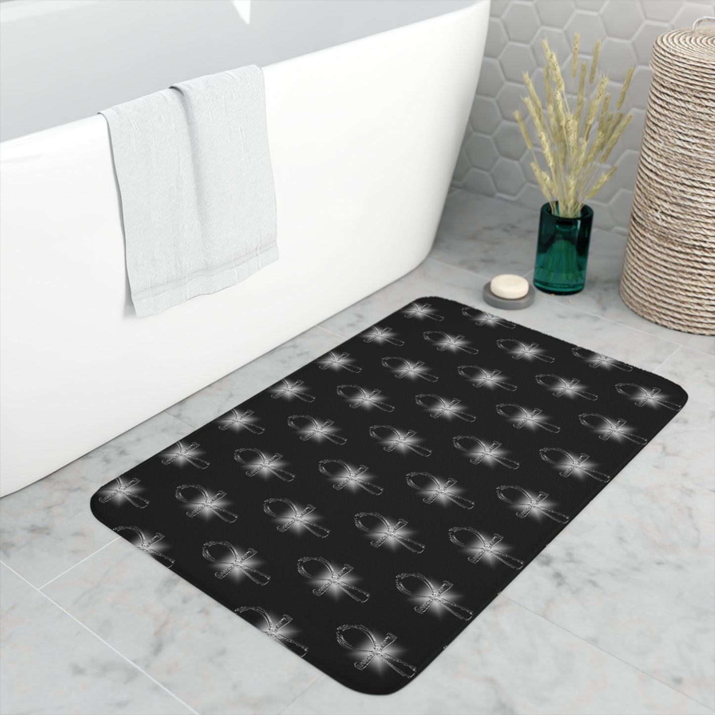 Glass ANKH  (Multiple) Memory Foam Bath Mat