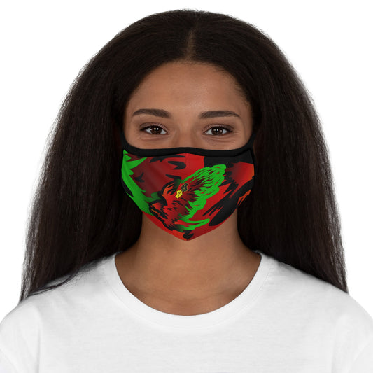 Afro Fire Bird Fitted Polyester Face Mask