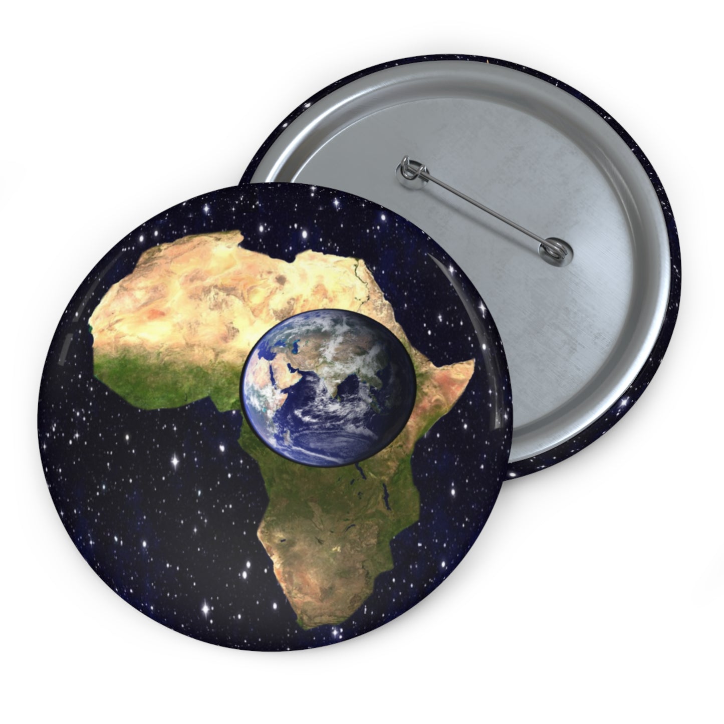 Earth In Africa Pin Buttons