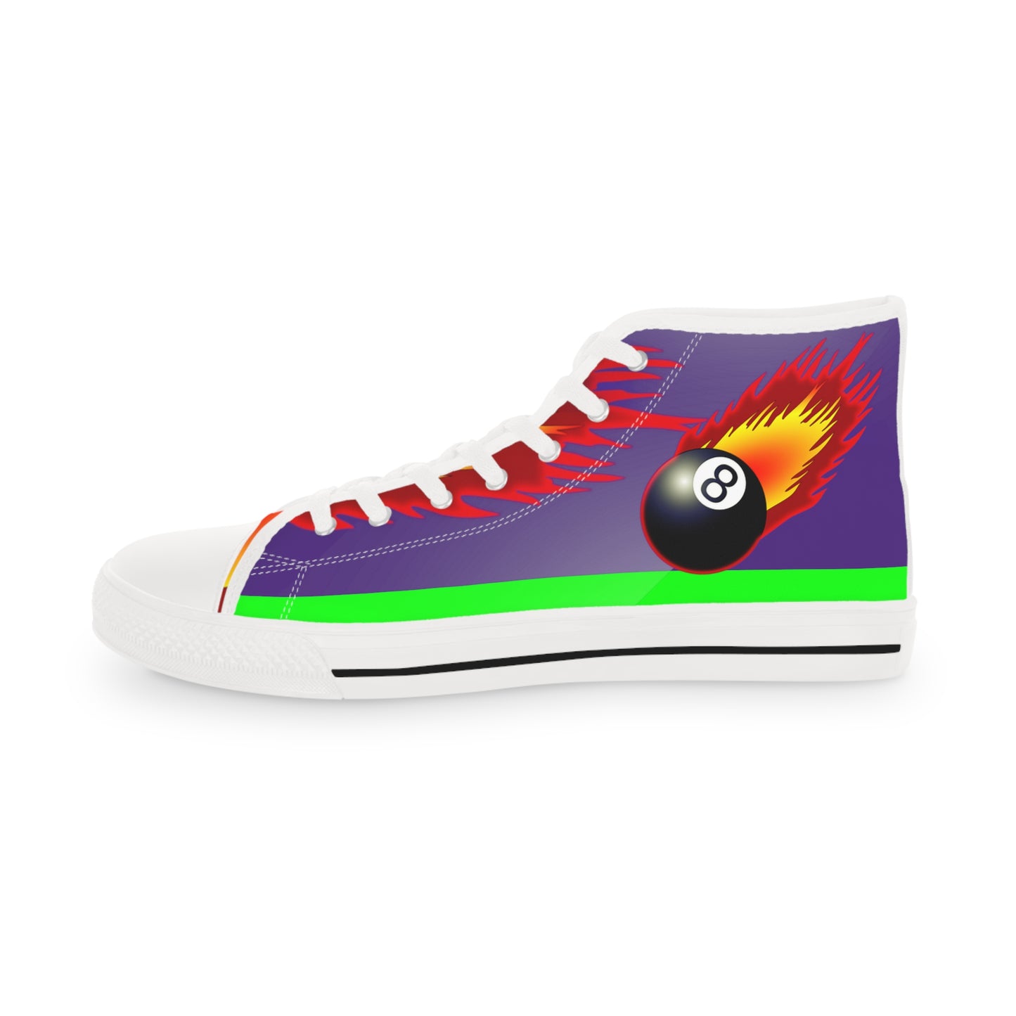 8 Ball Fire Men's High Top Sneakers