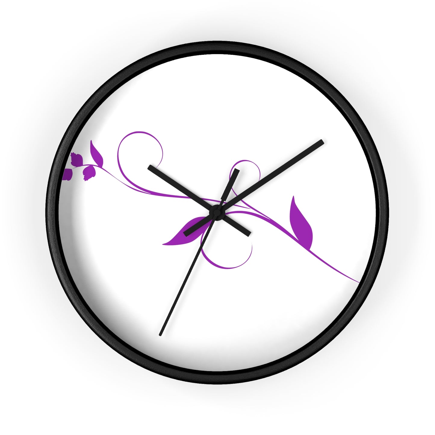 Violet  Leaf Wall clock