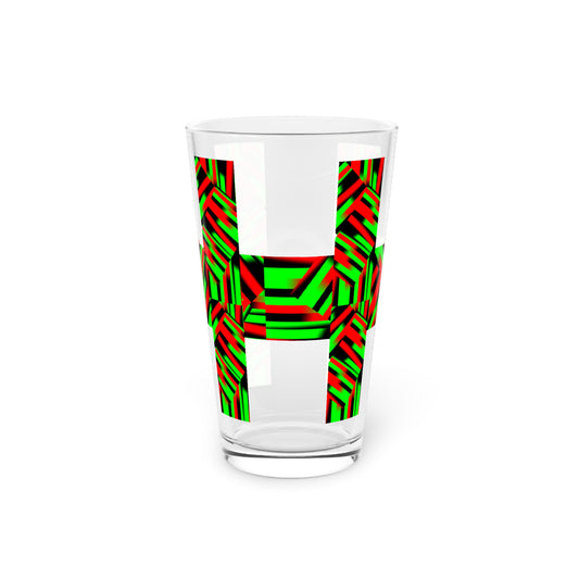 Afro Strips Pint Glass, 16oz