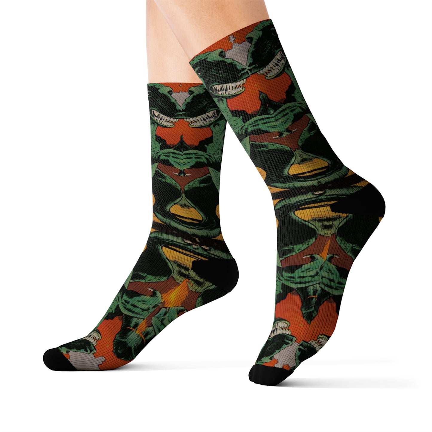 Green Dino       Sublimation Socks