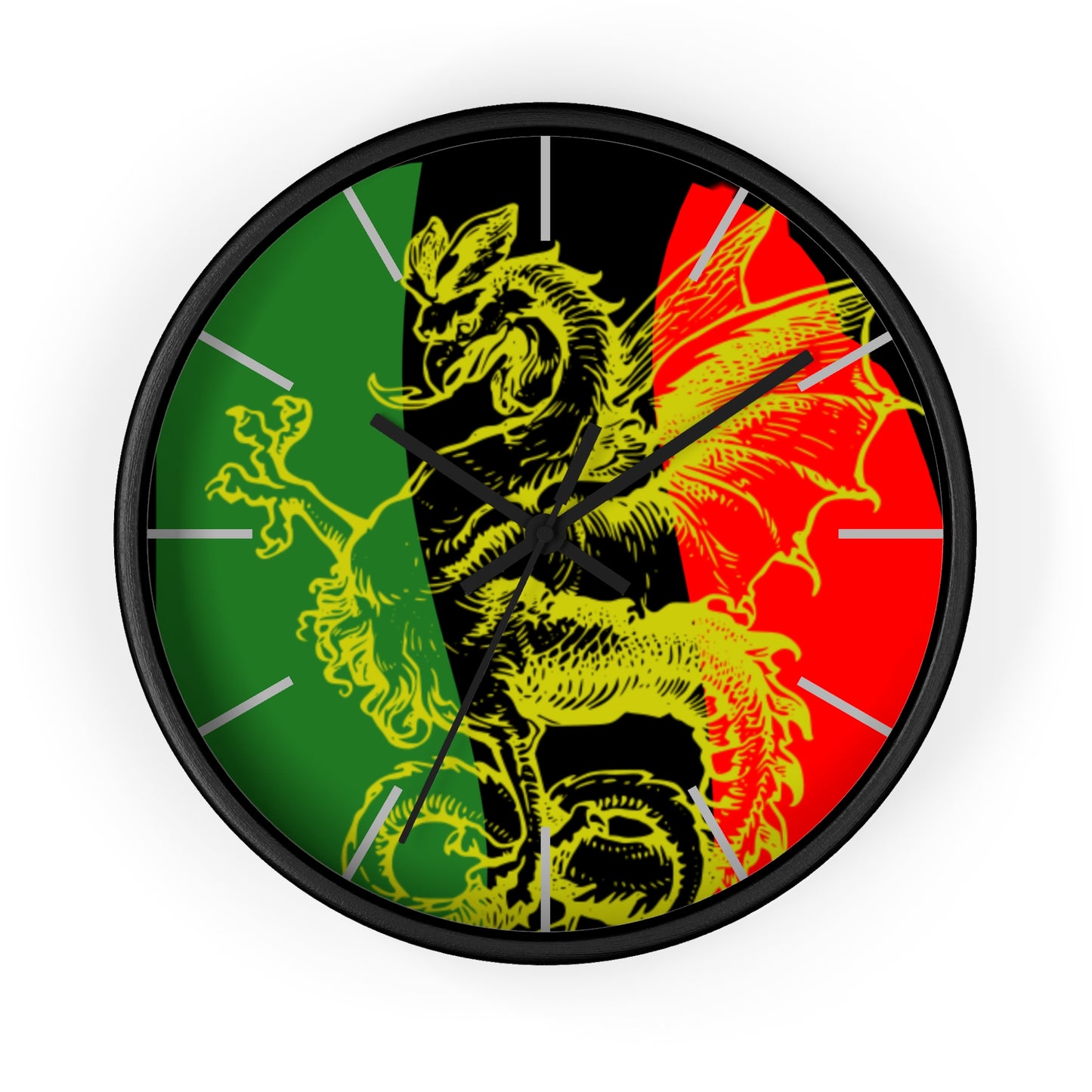 Pan African Flag Griffith Wall clock