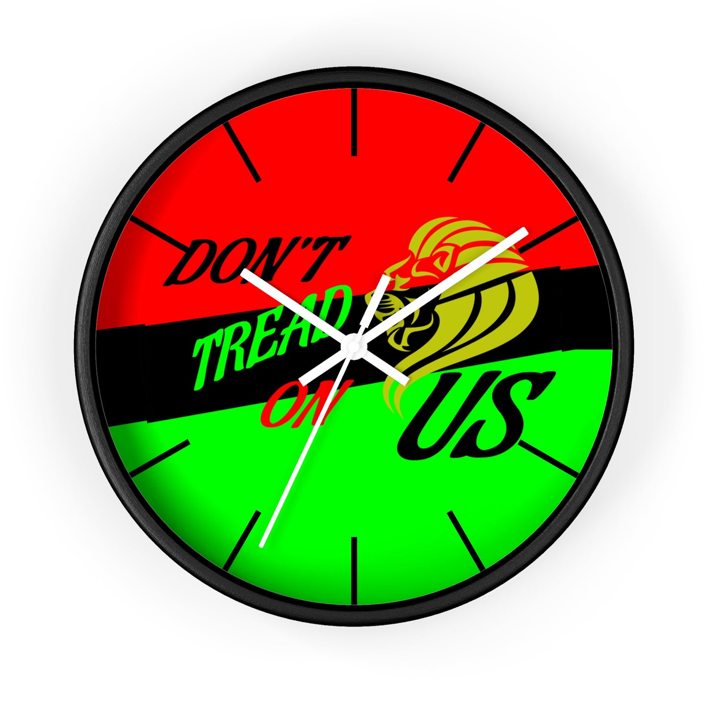 AFRICAN DON'T TREAD ON US FLAG Wall clock