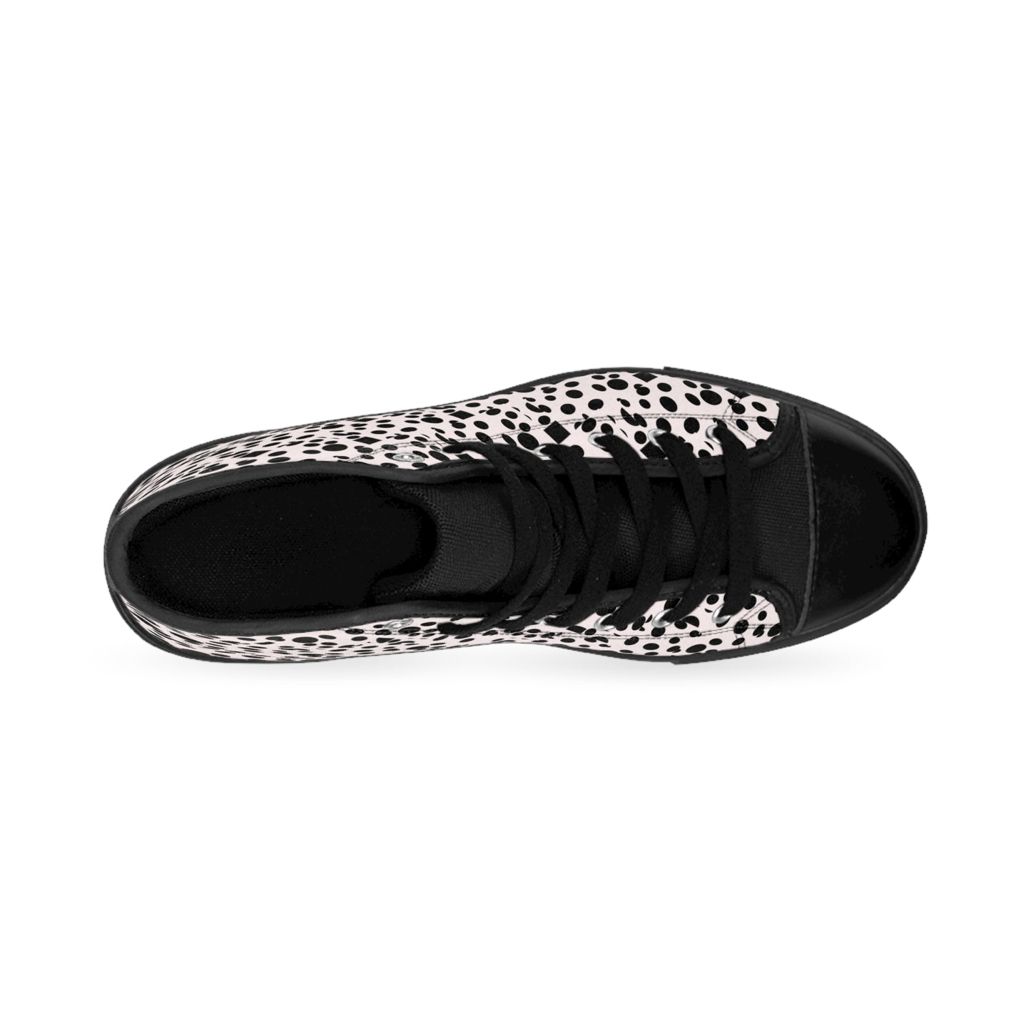 Small Black Dots on white Women's Classic Sneakers