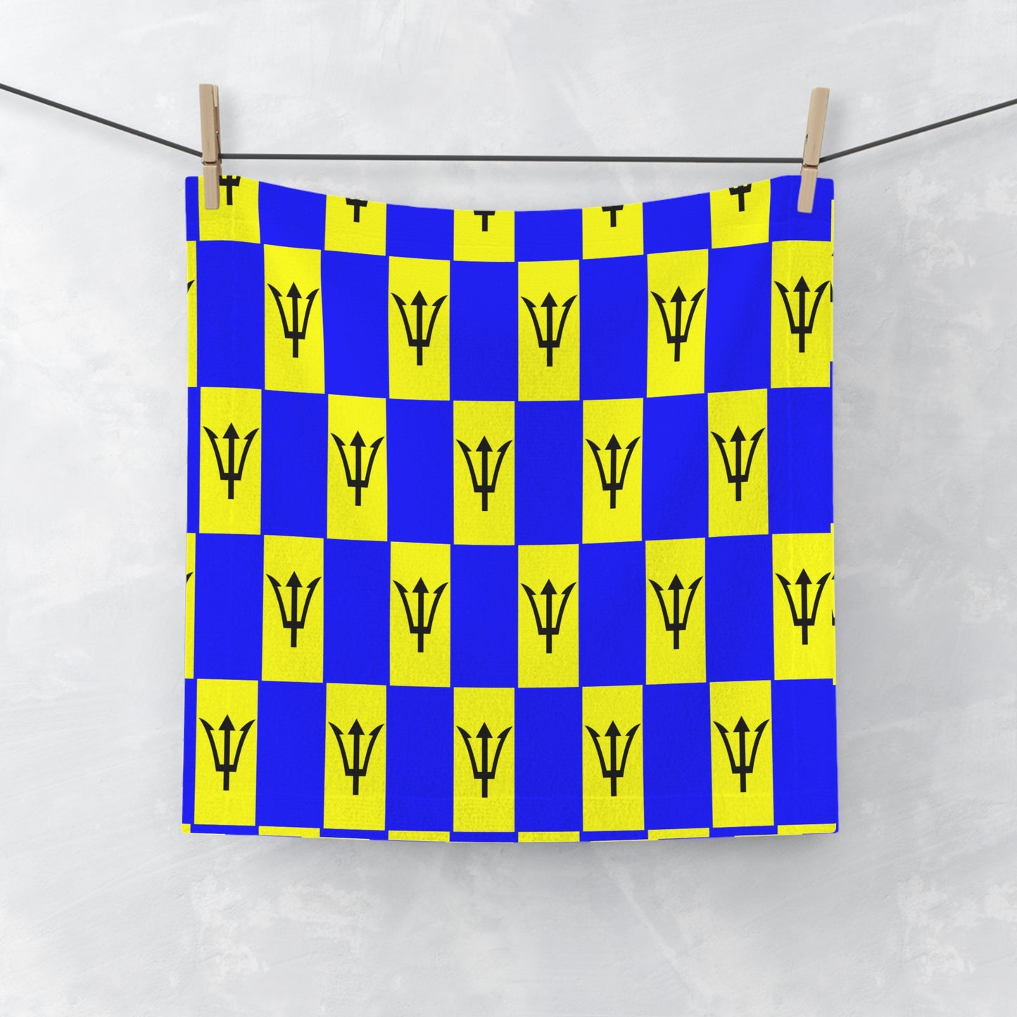 Barbados Flag  Face Towel