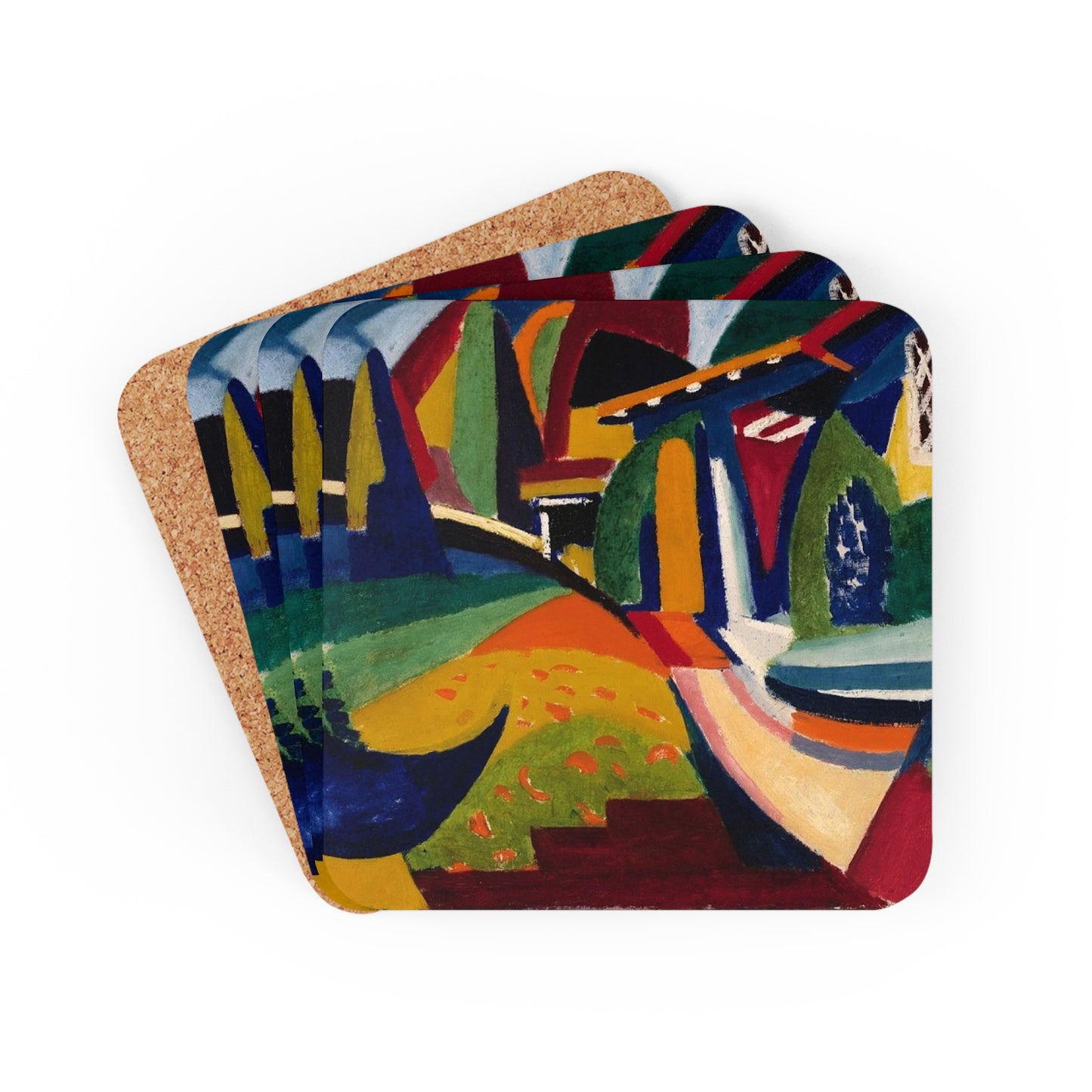 Gondola Corkwood Coaster Set