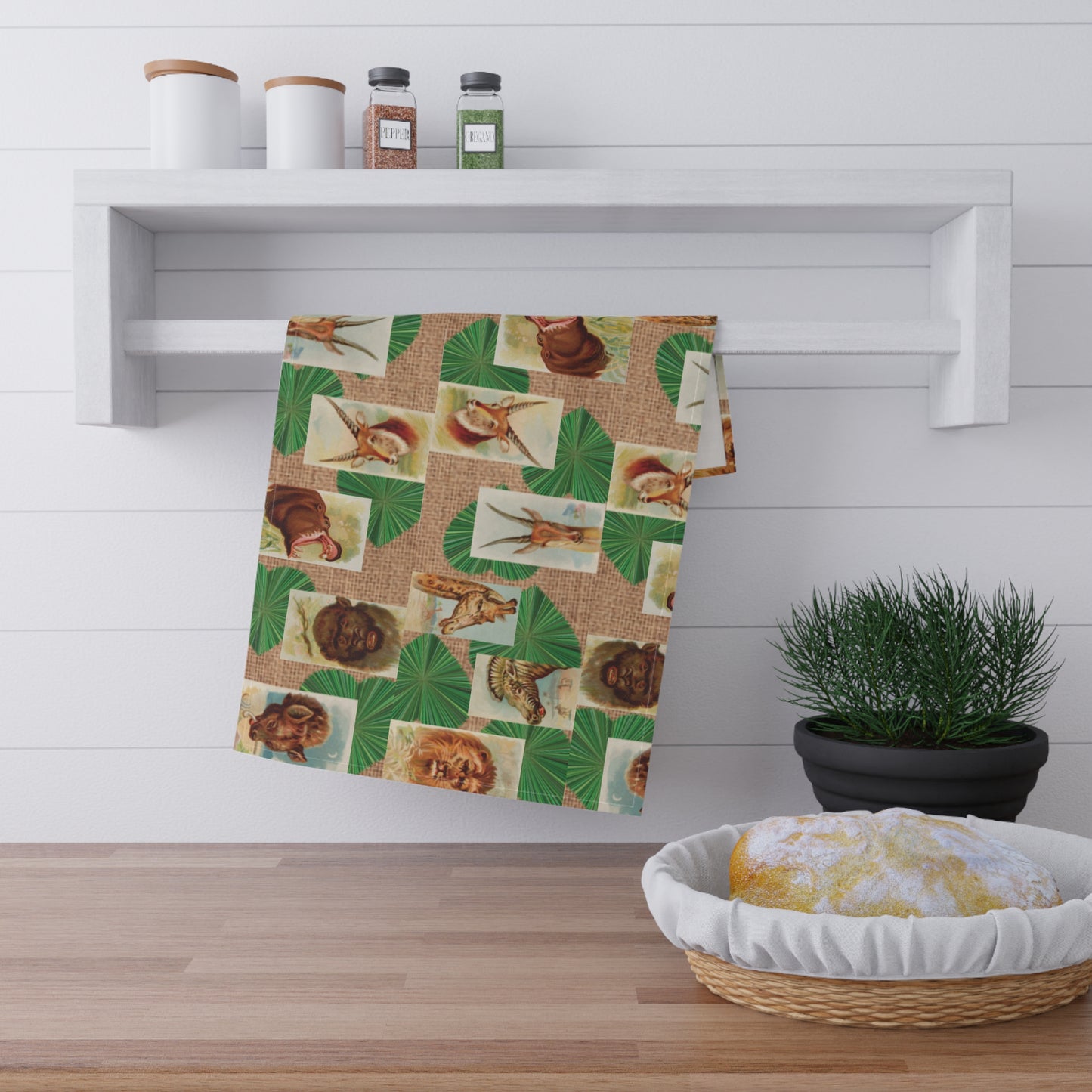 Heart Grass Animals Kitchen Towel