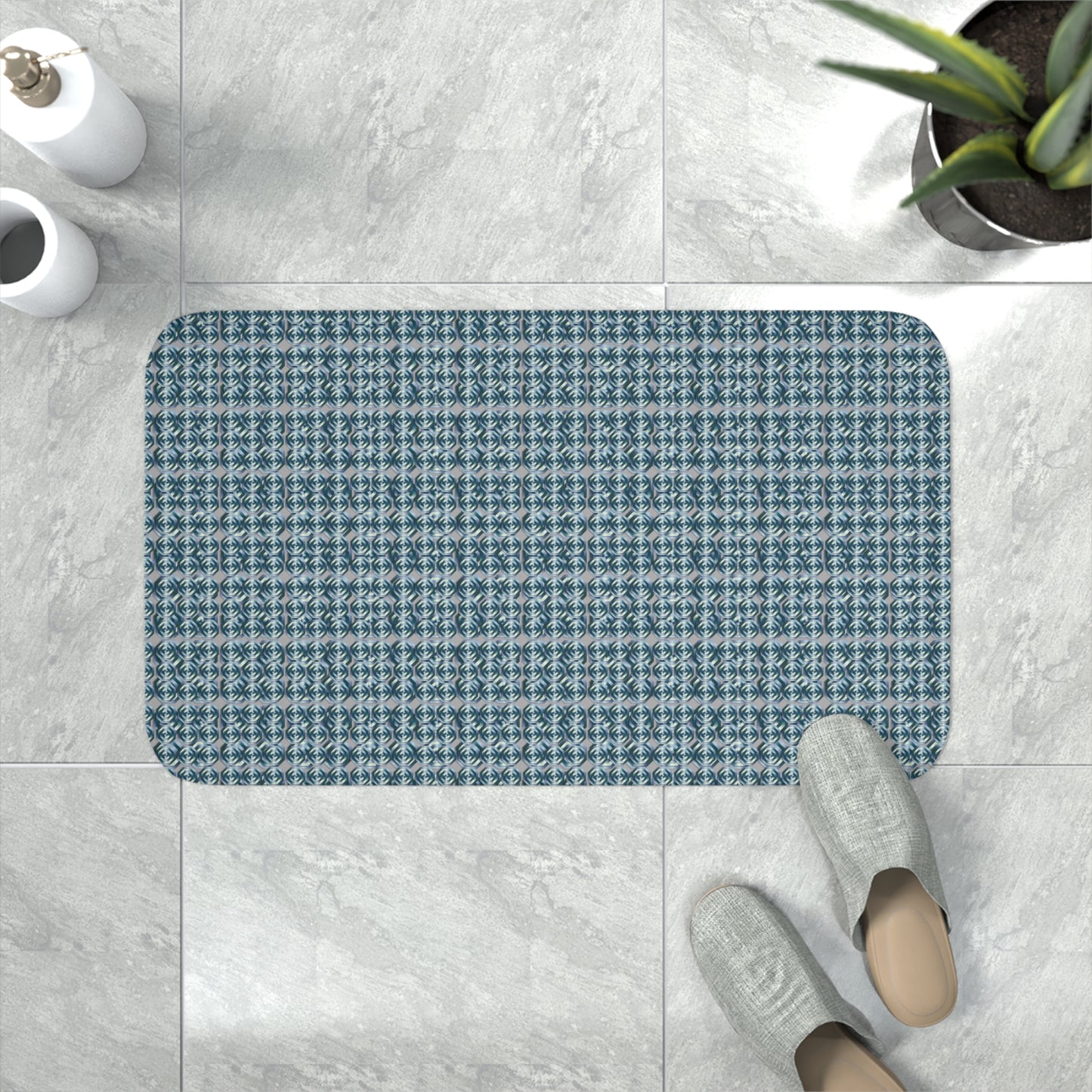 Metallic 3 Memory Foam Bath Mat