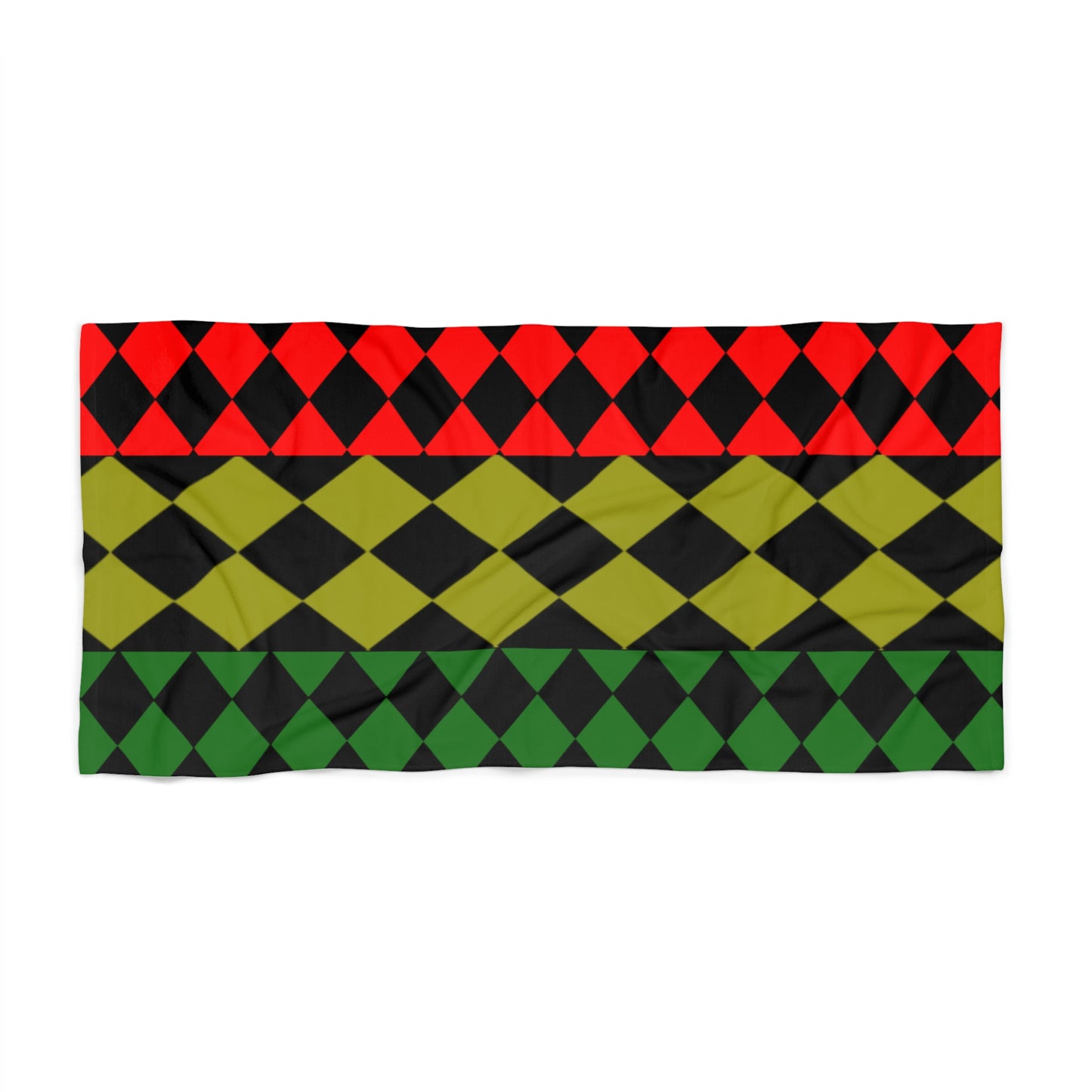 Pan African Flag (Optical) Beach Towel