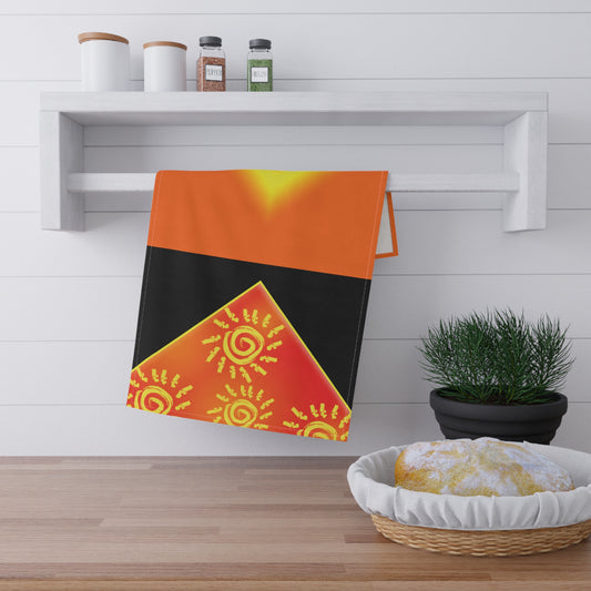 Sun Shine Kitchen Towel (Black)