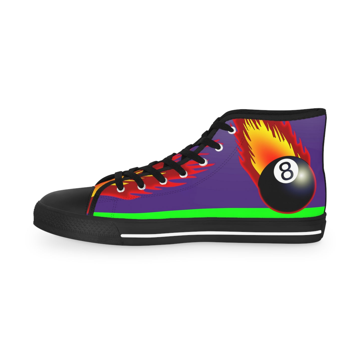 8 Ball Fire Men's High Top Sneakers