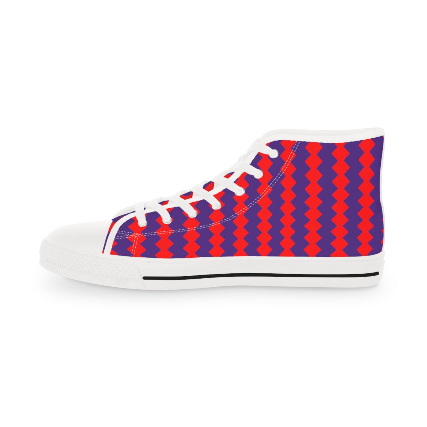 Golden Dragon on Purple and Red Men's High Top Sneakers