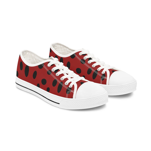 Ladybug (Black Spots on Red )     Women's Low Top Sneakers