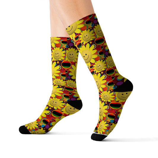 SMILING FLOWER Tubed Socks